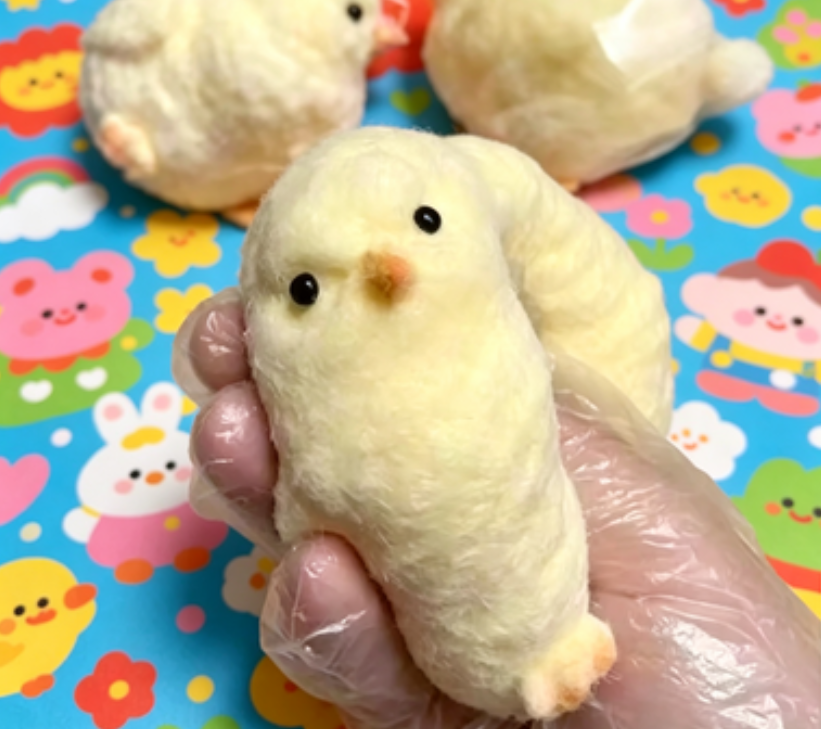 Lovely Fluffy Chick Squeeze Toy | Soft Anti-Stress Decompression Fidget Gift