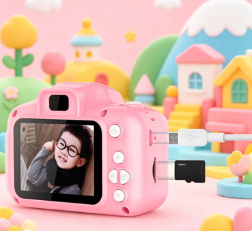 Kids’ 1080P HD Digital Camera – Cute Cartoon Toy with 8MP Lens for Outdoor Fun & Videos