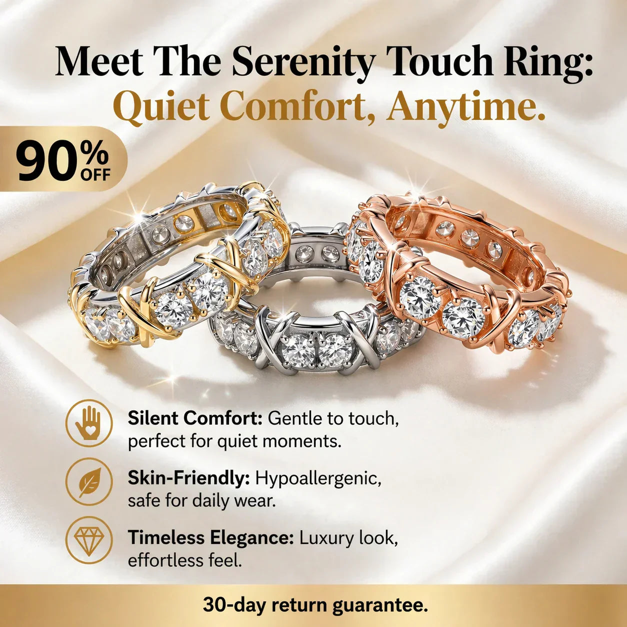 đ„ 90% OFF TODAY: The Serenity X-Cross Band | Comfort-Fit Mindfulness Ring