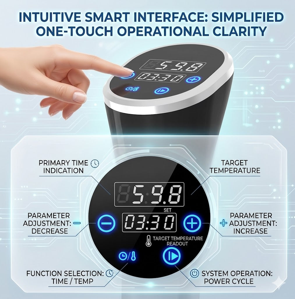 High Power 1100W Sous Vide Cooker - Professional Immersion Circulator with Accurate LCD Digital Display & IPX7 Waterproof Protection