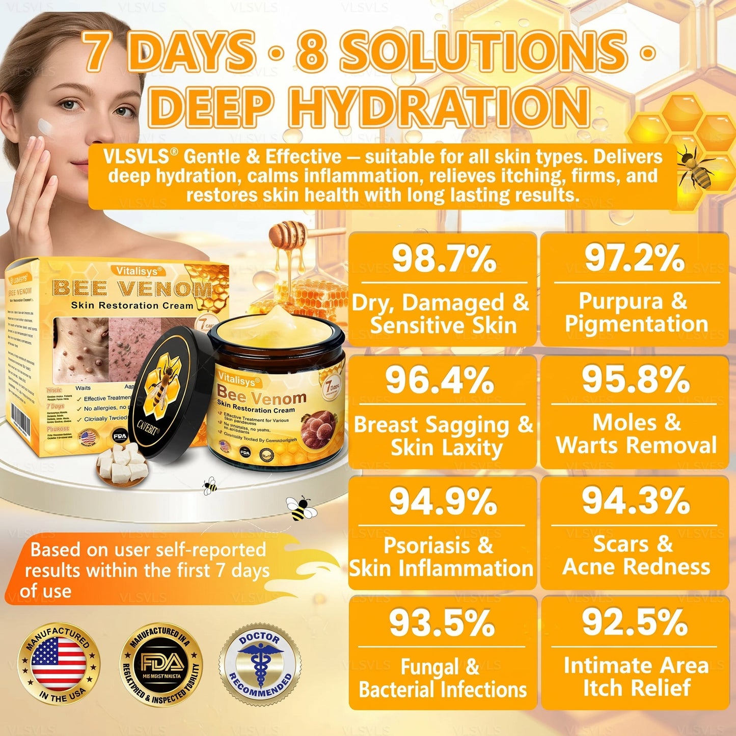 💕 LAST DAY 80% OFF💕 Vitalisys® Bee Venom Skin Restoration Cream