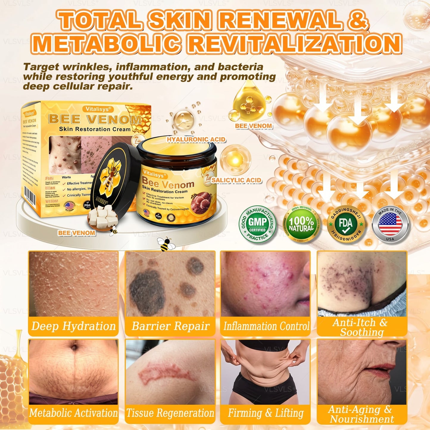 💕 LAST DAY 80% OFF💕 Vitalisys® Bee Venom Skin Restoration Cream