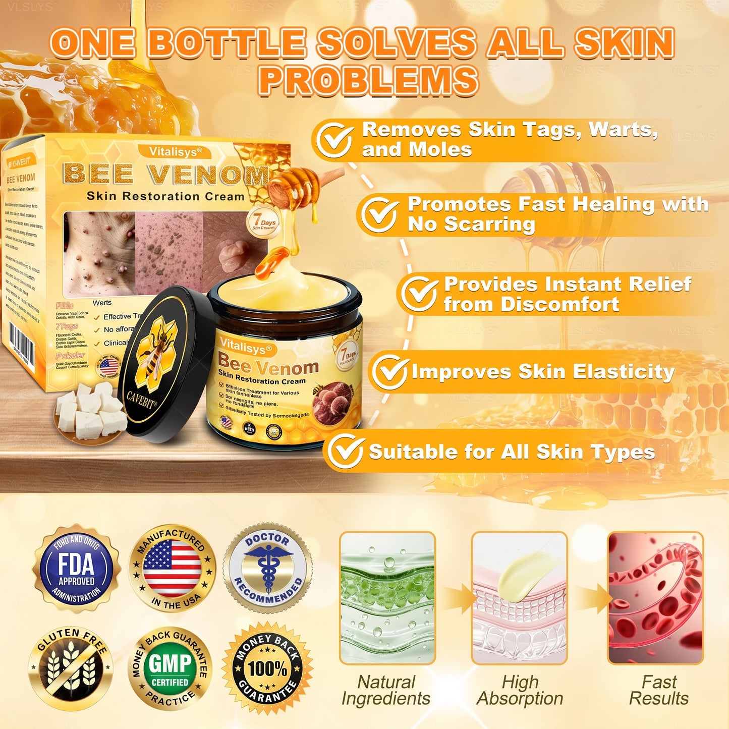 💕 LAST DAY 80% OFF💕 Vitalisys® Bee Venom Skin Restoration Cream