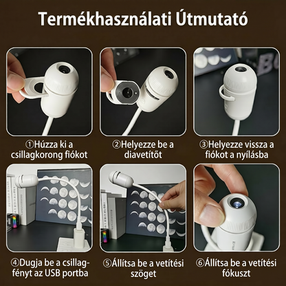 PKNEW® KÖVETKEZŐ GENERÁCIÓS OKOS PROJEKCIÓ HD Okos Dinamikus 5D Holografikus Éjszakai Fény Projektor✨