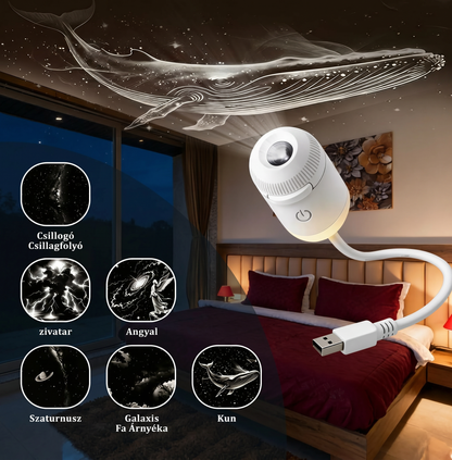 PKNEW® KÖVETKEZŐ GENERÁCIÓS OKOS PROJEKCIÓ HD Okos Dinamikus 5D Holografikus Éjszakai Fény Projektor✨