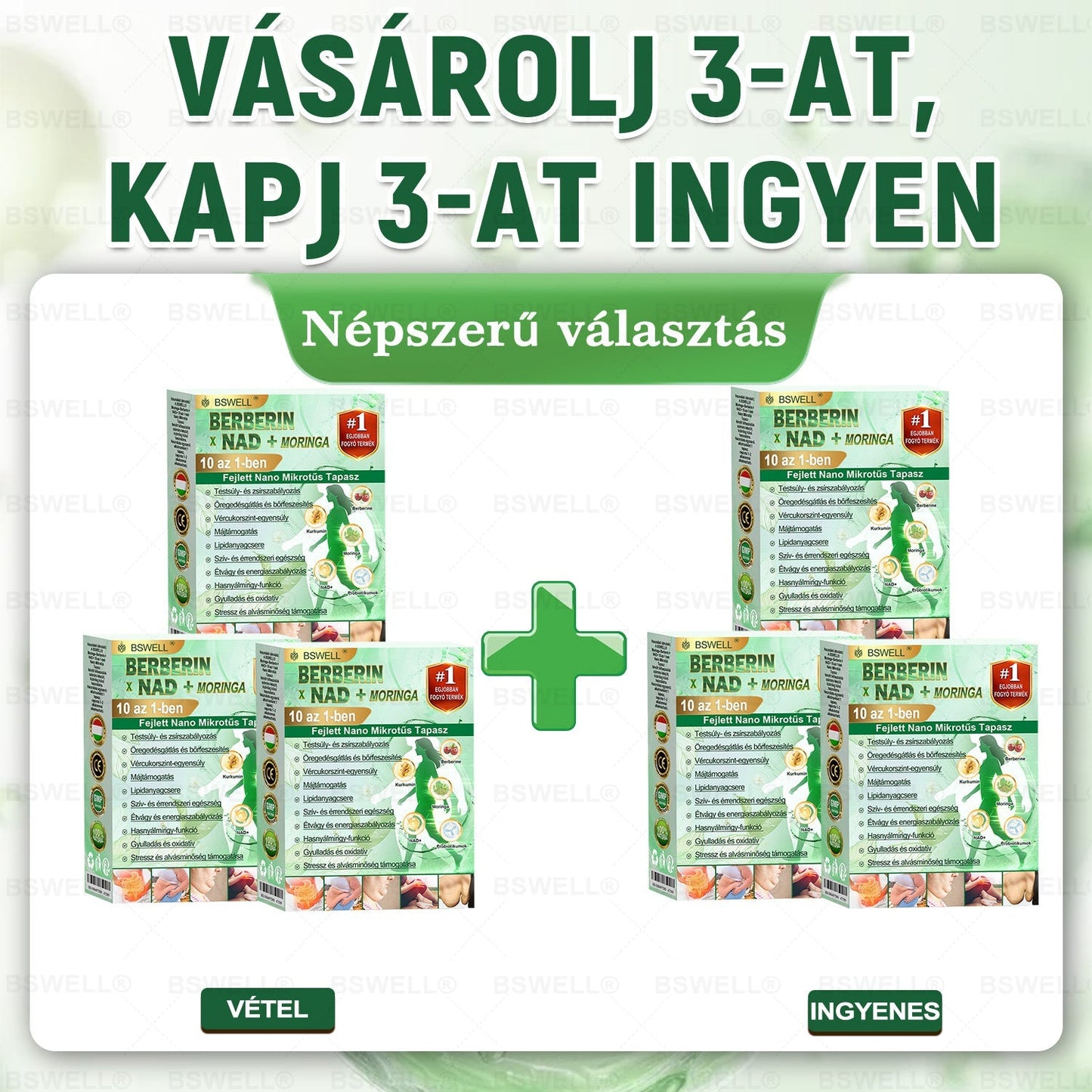 🏆🏆BSWELL® Nano mikrotűs karcsúsító tapasz (Naponta csak egyszer, 28 nap alatt látható változások 👍 Elhízás, szív- és érrendszeri egészség, cukorbetegség, alvási apnoe, bélrendszeri egészség, ízületi problémák és még sok más támogatására)✅