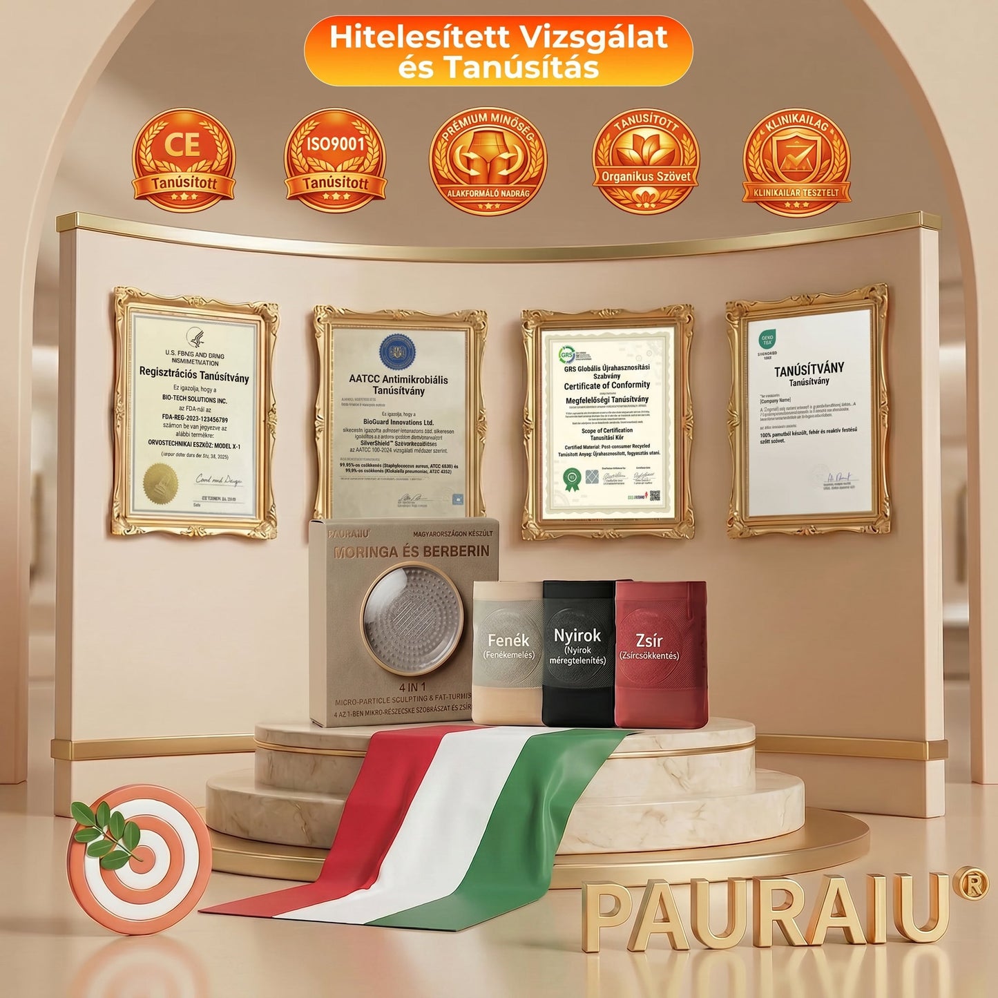 2026 Hivatalos márkaüzlet 🔥🍑 BLUESHOT® – Moringa és Berberin: 4 az 1-ben alakformáló és zsírégető mikrorészecskés rövidnadrág