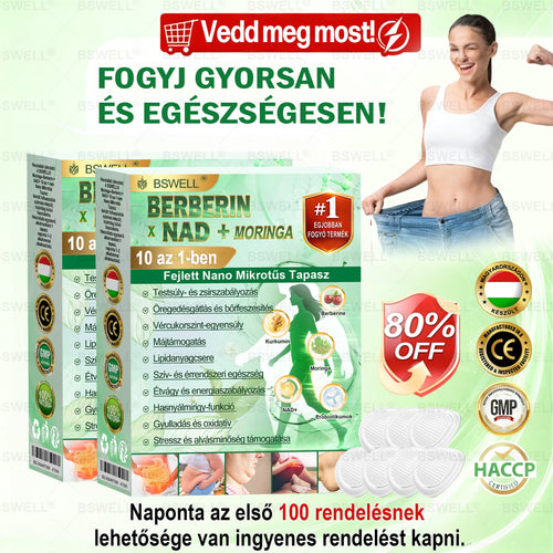 🏆🏆BSWELL® Nano mikrotűs karcsúsító tapasz (Naponta csak egyszer, 28 nap alatt látható változások 👍 Elhízás, szív- és érrendszeri egészség, cukorbetegség, alvási apnoe, bélrendszeri egészség, ízületi problémák és még sok más támogatására)✅