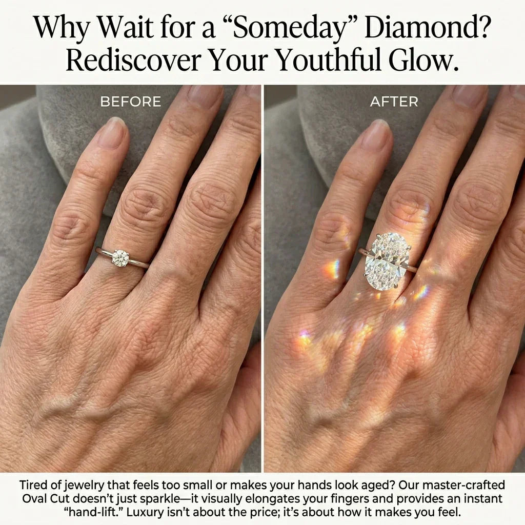 🔥 90% OFF TODAY: 5-Carat "Hand-Lift" Oval Sparkler — Stop Saving Your Radiance for "Someday" and Wear the Luxury You Deserve Every Day 💖