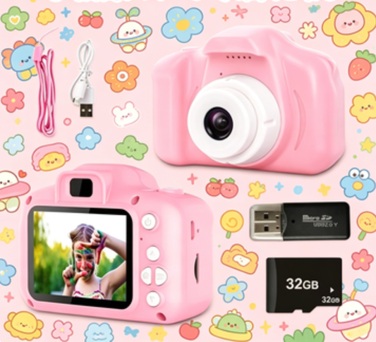 Kids’ 1080P HD Digital Camera – Cute Cartoon Toy with 8MP Lens for Outdoor Fun & Videos