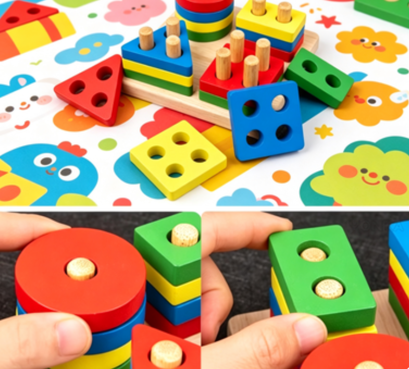 9-in-1 Wooden Montessori Toy Set - Musical Instruments & Sensory Learning Toys for Toddlers