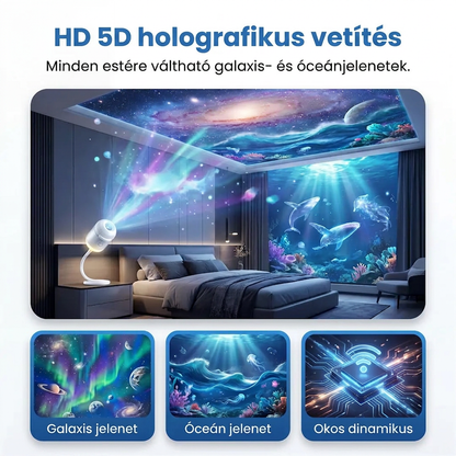 PKNEW® KÖVETKEZŐ GENERÁCIÓS OKOS PROJEKCIÓ HD Okos Dinamikus 5D Holografikus Éjszakai Fény Projektor✨