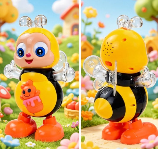 Electric Dancing Bee Toy with Music & Lights, Interactive Singing Robot, Early Educational Sensory Toy for Kids, Perfect Gift for Boys & Girls