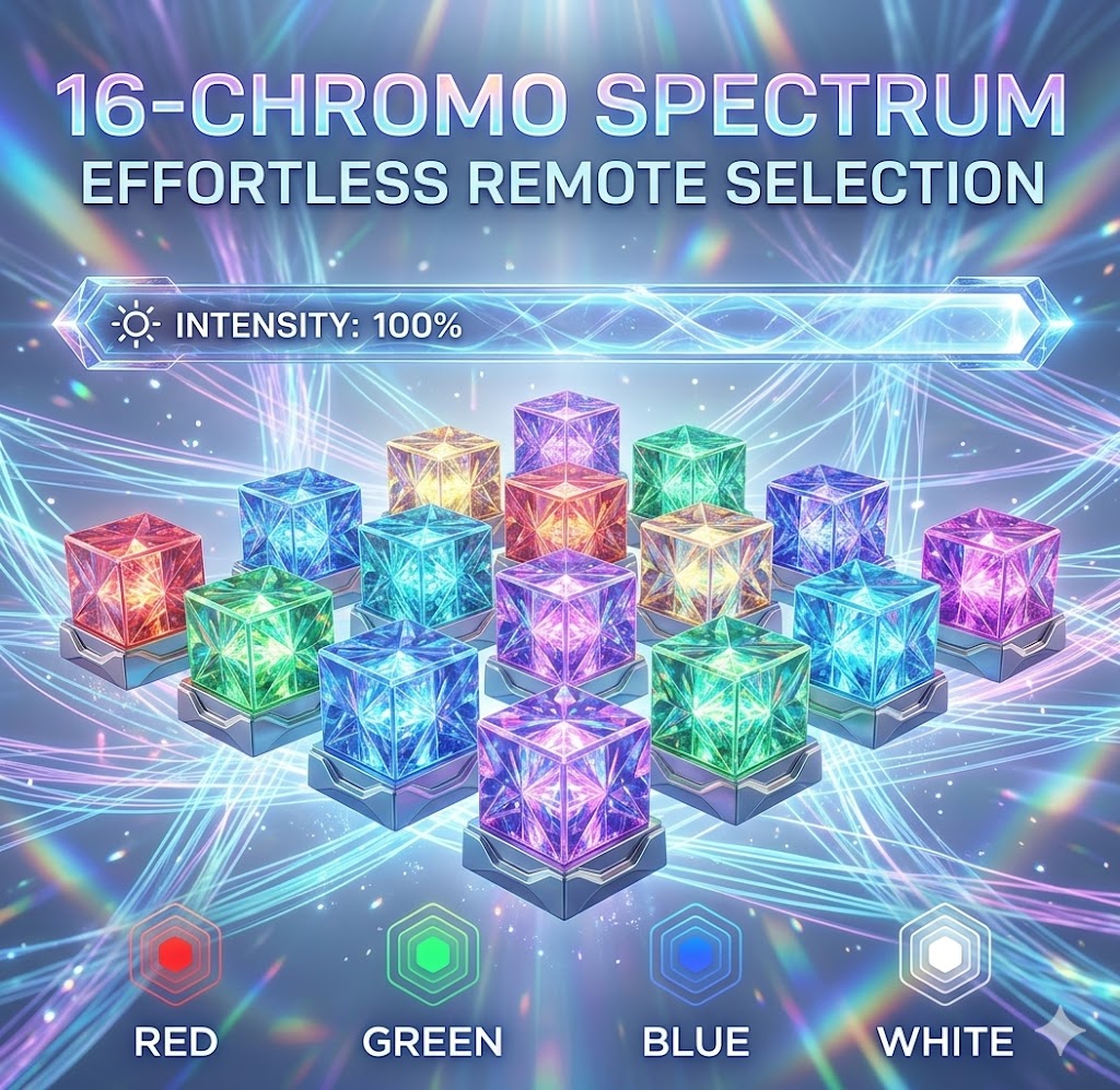 Flame Crystal Atmosphere Lamp - Rotating Water Ripple Projector Light - 16-Color RGB Dynamic Night Light for Modern Home Decor & Aesthetic Room Lighting