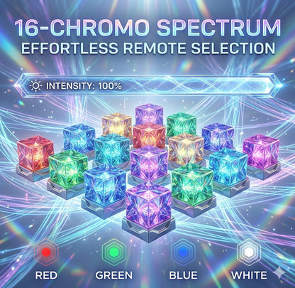 Flame Crystal Atmosphere Lamp - Rotating Water Ripple Projector Light - 16-Color RGB Dynamic Night Light for Modern Home Decor & Aesthetic Room Lighting