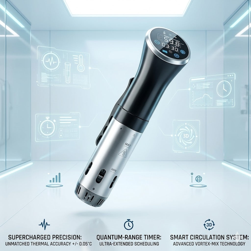 High Power 1100W Sous Vide Cooker - Professional Immersion Circulator with Accurate LCD Digital Display & IPX7 Waterproof Protection