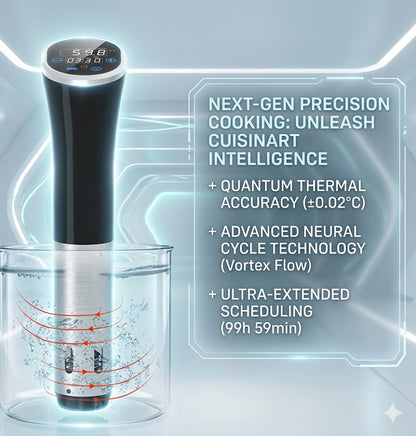 High Power 1100W Sous Vide Cooker - Professional Immersion Circulator with Accurate LCD Digital Display & IPX7 Waterproof Protection