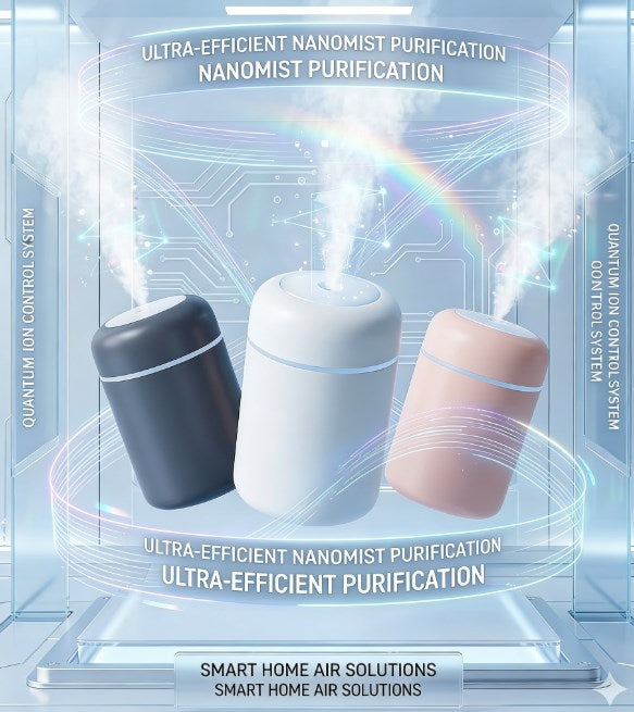 Portable 300ml Car Humidifier & Mini Aromatherapy Diffuser - Ultrasonic Air Purifier with Color Changing LED Light - Perfect for Vehicle, Travel, and Desktop